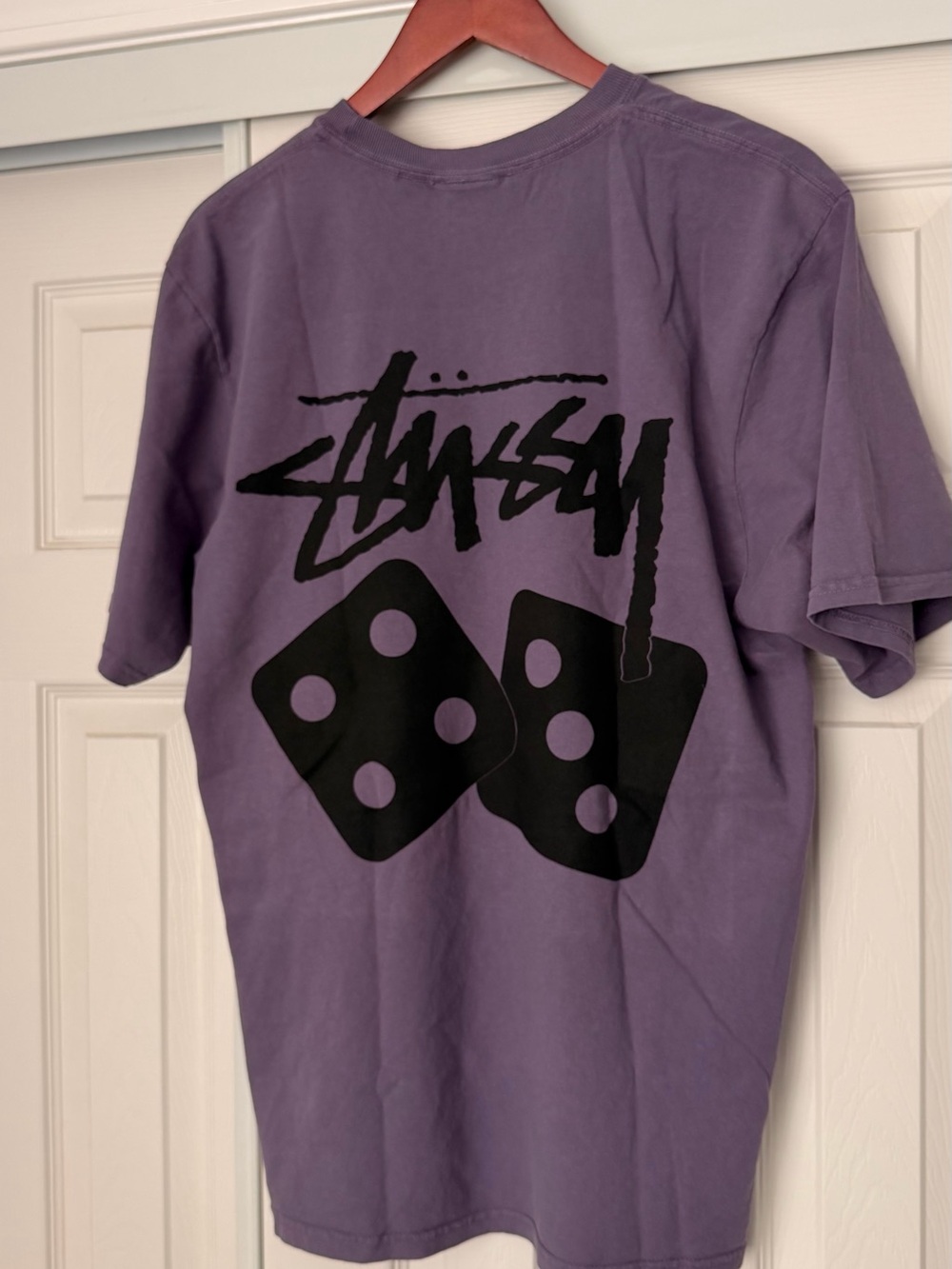 Stussy Lavender Crewneck Tee Dice